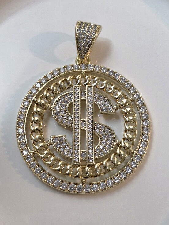 Jewelry - Money Sign Round Pendant